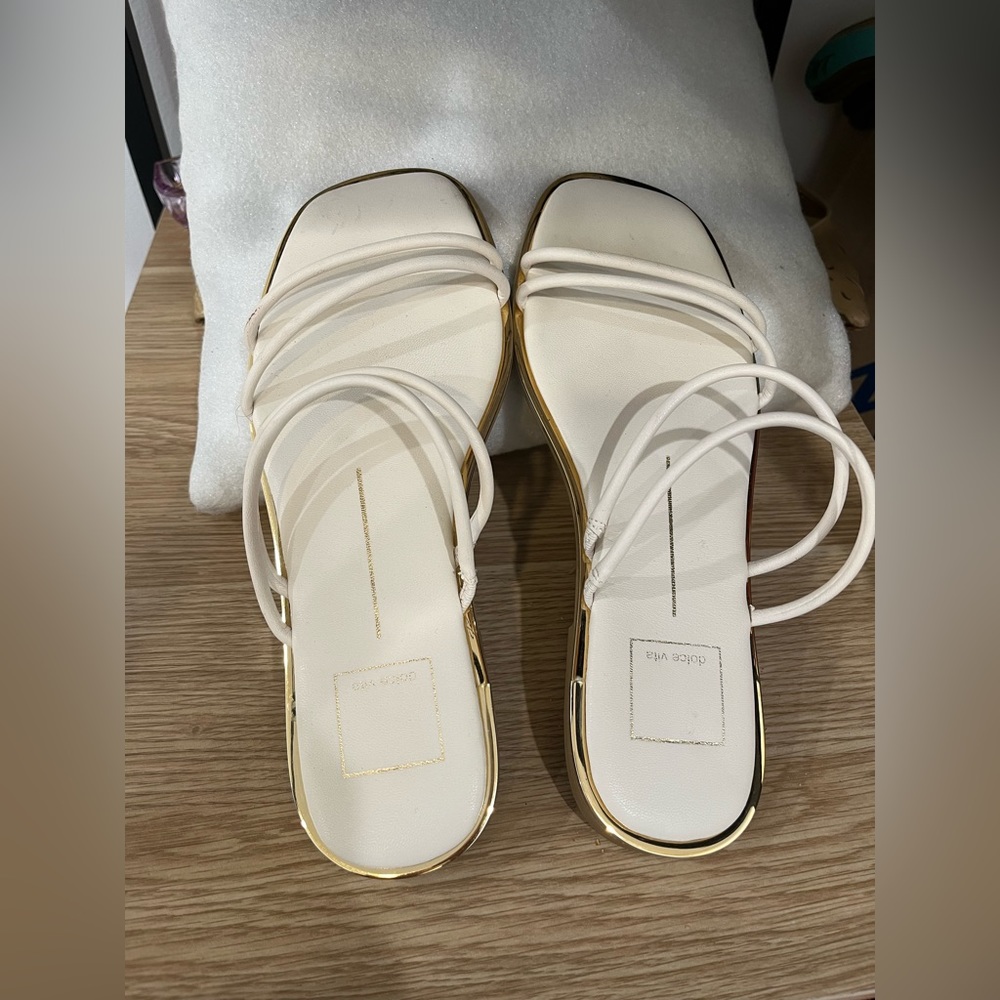 White Dolce Vita Flat sandals